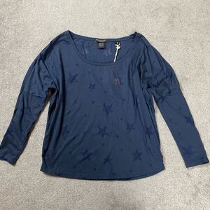 Brand New Maison Scotch & Soda Amsterdam Women’s 1 XS Star Navy Blue Shirt Top
